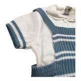 Marlu' Completo 2 Pezzi Maglia-Salopette per Neonato EB5230 BIANCO MARLU' 