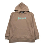 Just Cavalli Felpa Chiusa con Cappuccio Tinta Unita con Stampa per Bambino JBP26011FE MARRONE JUST CAVALLI 
