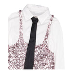 LU LU BY MISS GRANT set camicia-abito paillettato Rosa per Bambina LL3101 ROSA LU LU BY MISS GRANT 