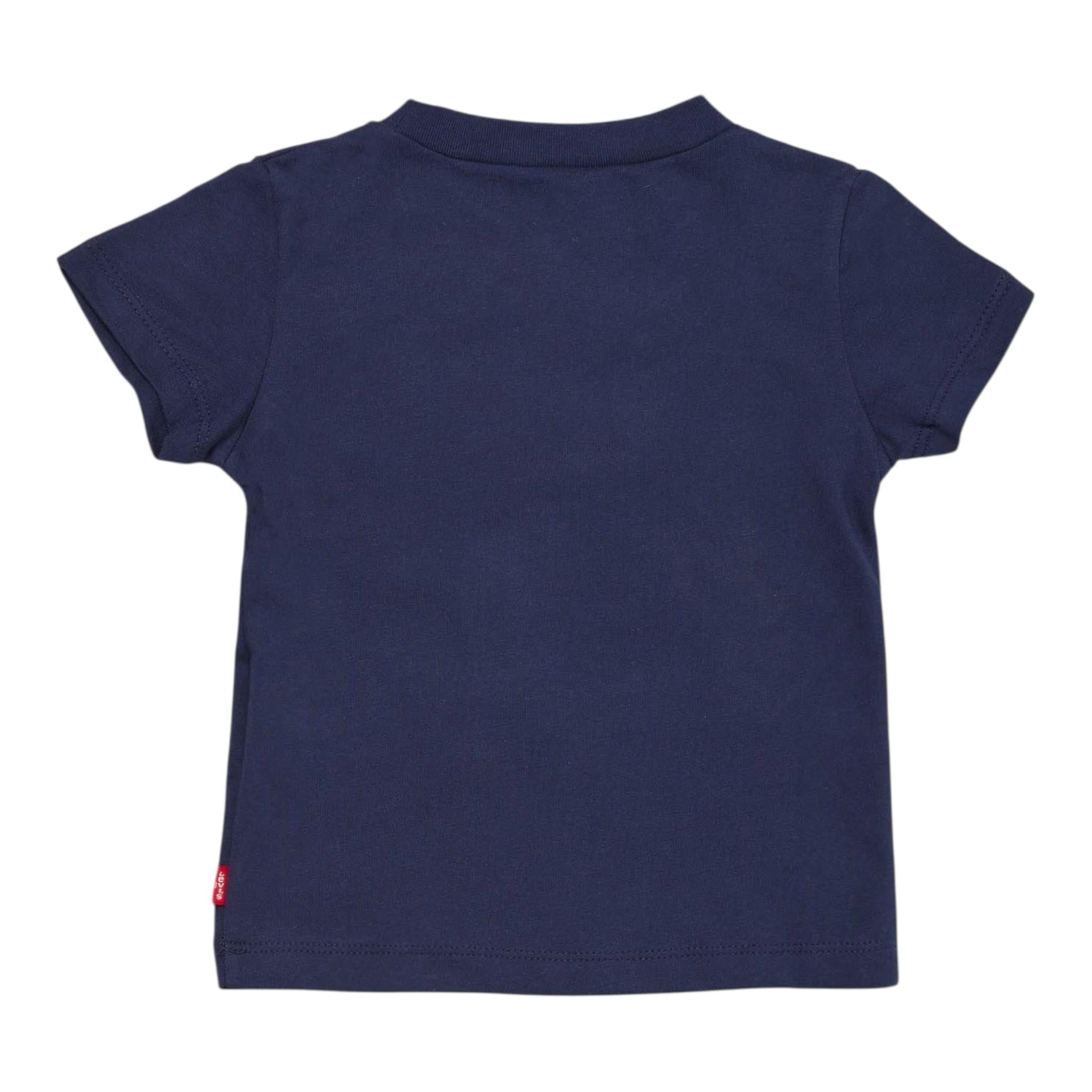 Levi'S T-Shirt Girocollo Tinta Unita con Logo per Neonato 6E8157XX BLU LEVI'S 
