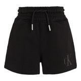 Calvin Klein Shorts, einfarbig, Trainingsanzug-Modell mit elastischer Taille, schwarz für Mädchen