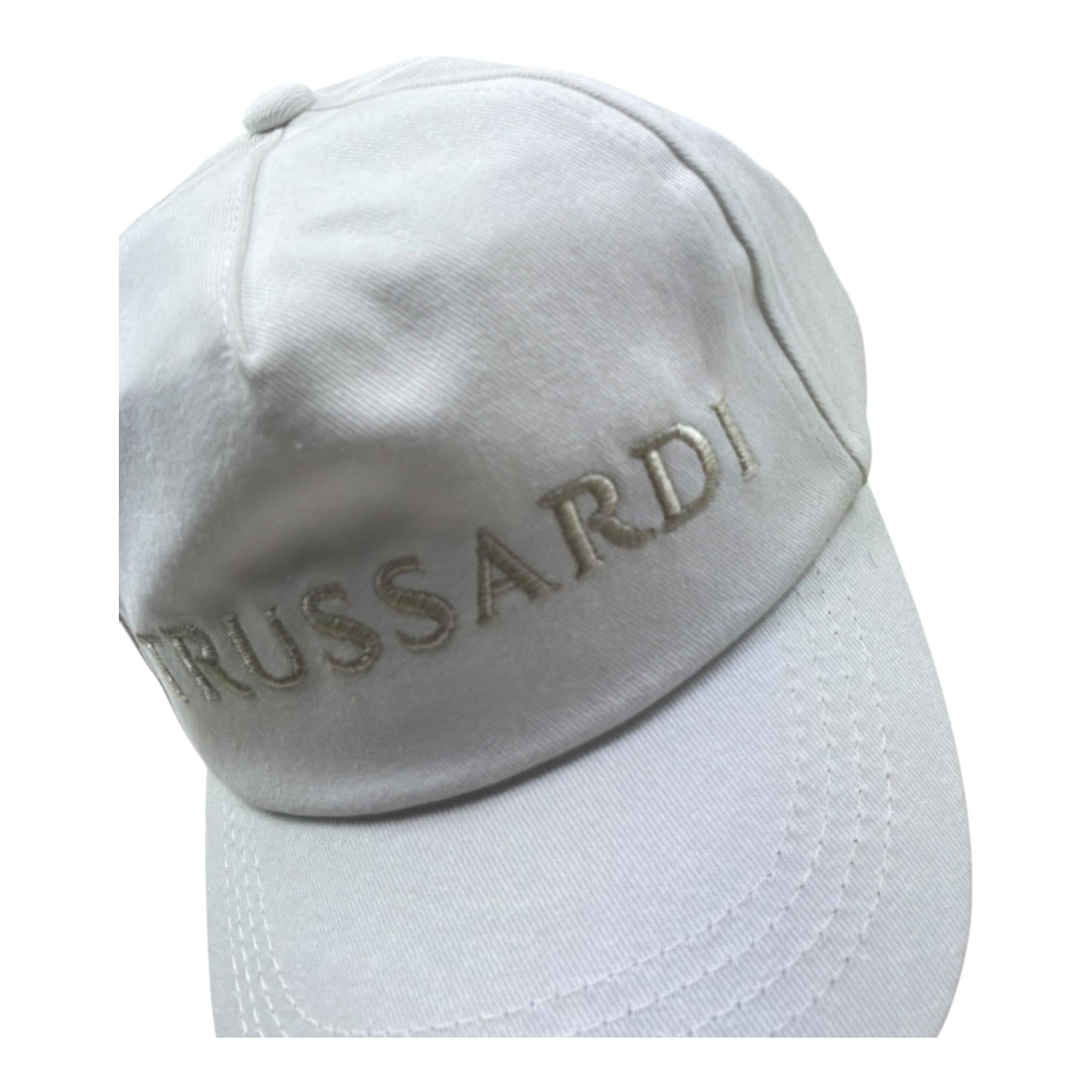 Trussardi Cappello Modello Berretto Tinta Unita con Stampa per Bambina TGP26050BT BIANCO TRUSSARDI 