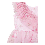 Monnalisa Abito Giromanica Tinta Unita In Tulle per Bambina 19E905 ROSA MONNALISA 