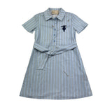 Trussardi Abito Mezza Manica Tinta Unita con Cinturino per Bambina TGP26039VE AZZURRO TRUSSARDI 