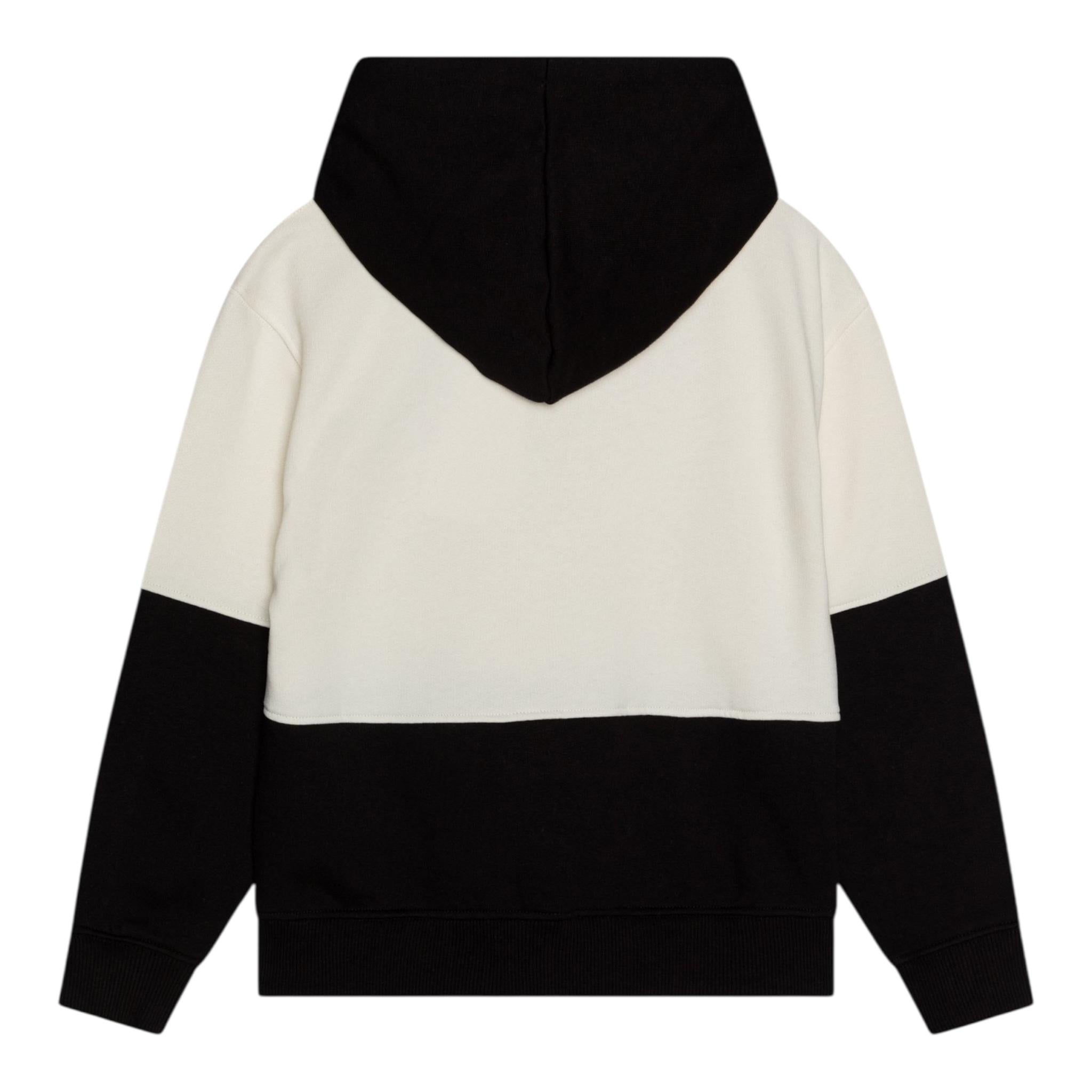 CALVIN KLEIN felpa bicolore con cappuccio e stampa Bianco/nero per Bambino IB0IB02329 BIANCO/NERO CALVIN KLEIN 