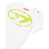 Diesel T-Shirt Girocollo tinta unita con Stampa Bianco per Neonato K00635O BIANCO DIESEL 