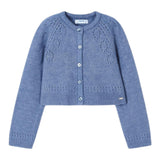MAYORAL cardigan tinta unita traforato Blu per Bambina 4310 BLU MAYORAL 