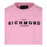 JOHN RICHMOND felpa chiusa girocollo tinta unita cn stampa logo Rosa per Bambina RGA24053PE ROSA JOHN RICHMOND 