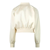 Patrizia Pepe Goldfarbene Sweatshirtjacke in einfarbiger Ausführung für Mädchen
