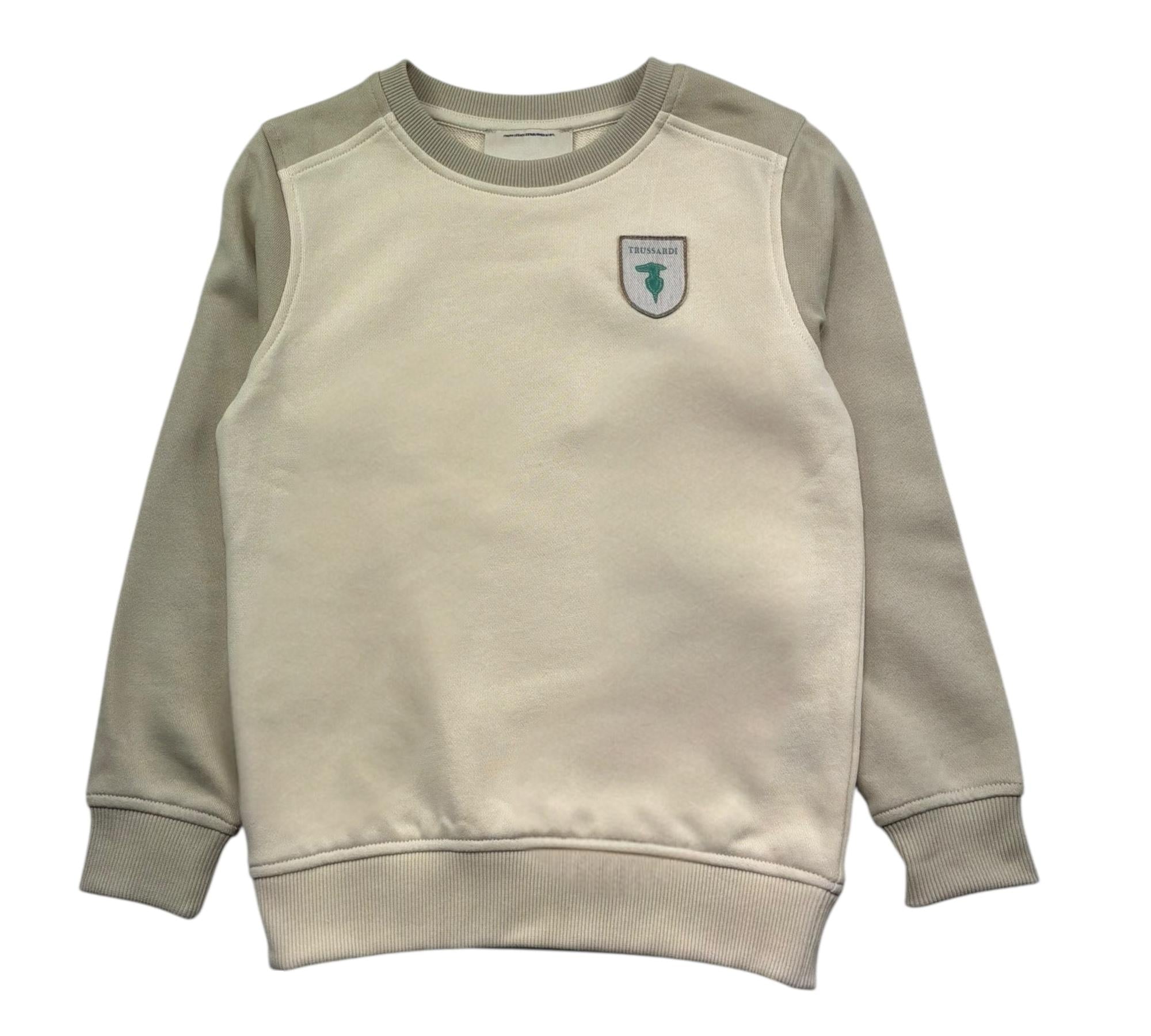 Trussardi Felpa Chiusa Girocollo Tinta Unita  per Bambino TBP26156FE BEIGE TRUSSARDI 