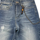 NEVER TOO jeans tinta unita con girovita regolabile Azzurro per Bambino NT1528R AZZURRO NEVER TOO 