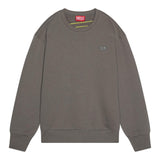 Diesel Felpa Chiusa Girocollo Tinta Unita con Logo per Bambino J02274X VERDE DIESEL 