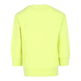 Diesel Sweatshirt Rundhalsausschnitt Einfarbig Mit Kontrast-Print Fluoreszierendes Gelb Für Jungen
