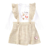 GUESS completo 2pz salopette-body Bianco/beige per Neonata A4BG11KCG51 BIANCO/BEIGE GUESS 