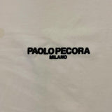 PAOLO PECORA t-shirt girocollo tinta unita con stampa Bianco per Bambino PP3736 BIANCO PAOLO PECORA 