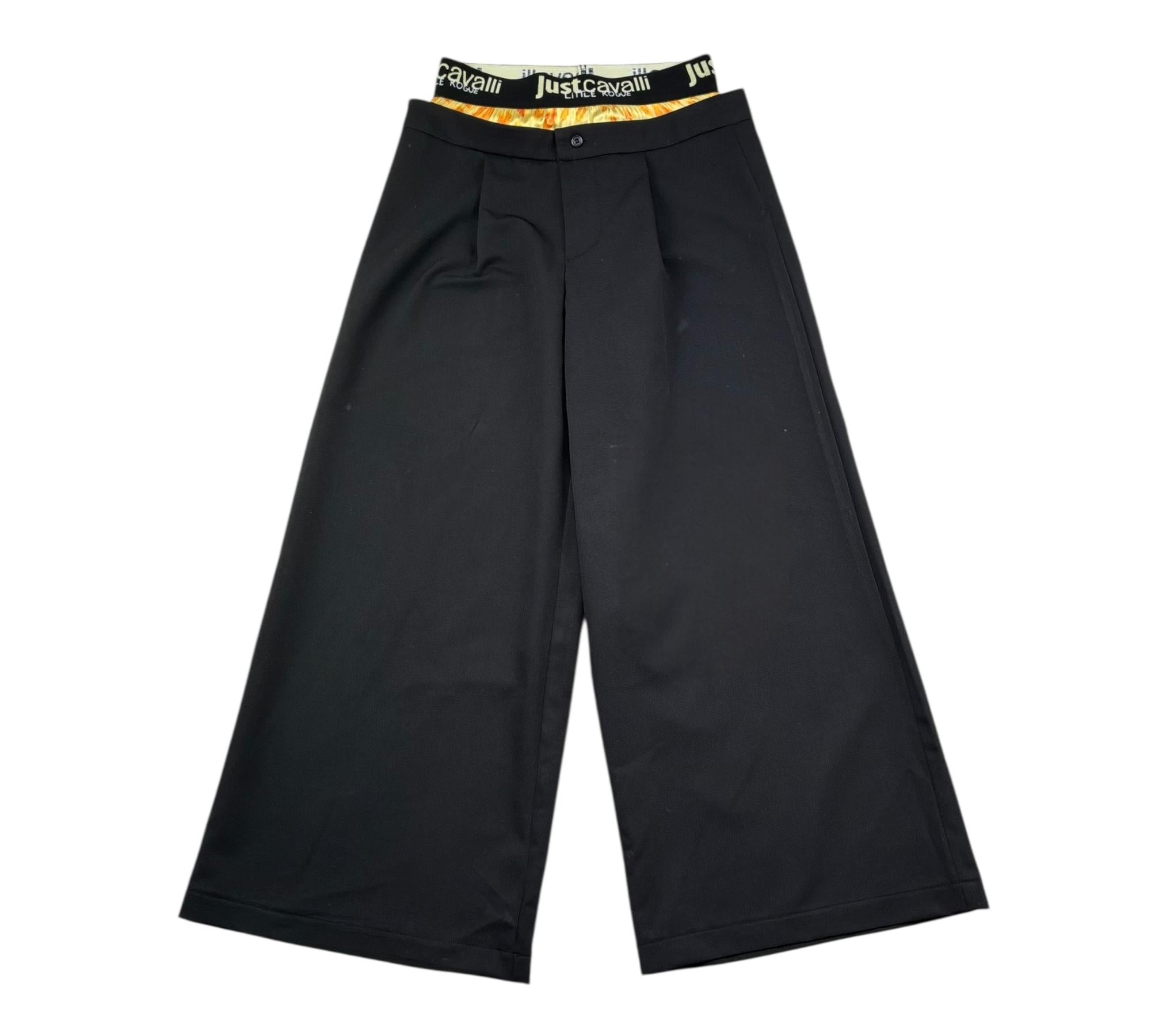 Just Cavalli Pantalone Palazzo Tinta Unita per Bambina JGP26193PA NERO JUST CAVALLI 
