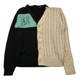 DANIELE ALESSANDRINI cardigan tricolore scollo a v  Multicolor per Bambino 1231W00083 MULTICOLOR DANIELE ALESSANDRINI 
