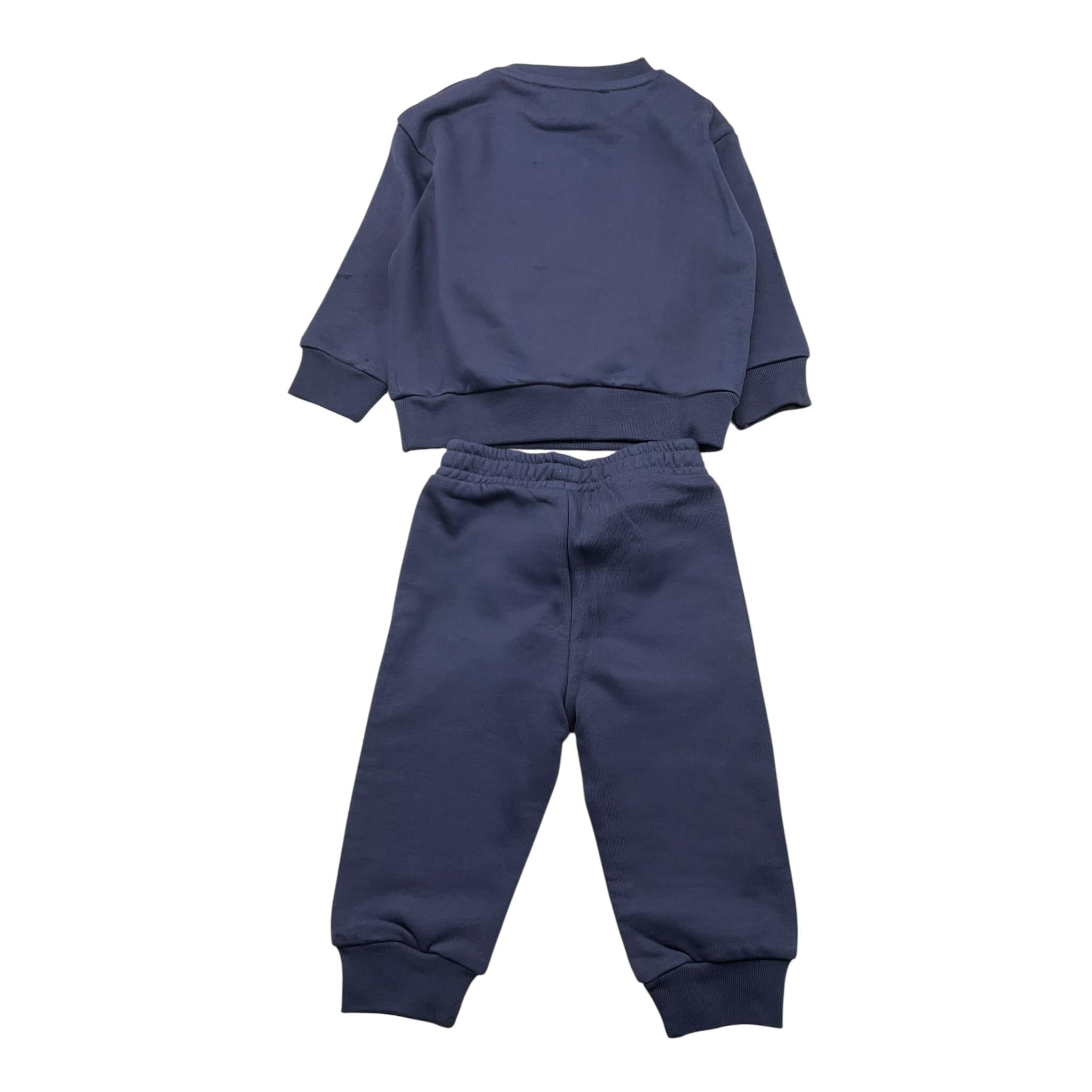 ICEBERG completo 2pz tinta unita felpa-pantalone Blu per Neonato COMICE5300BX BLU ICEBERG 