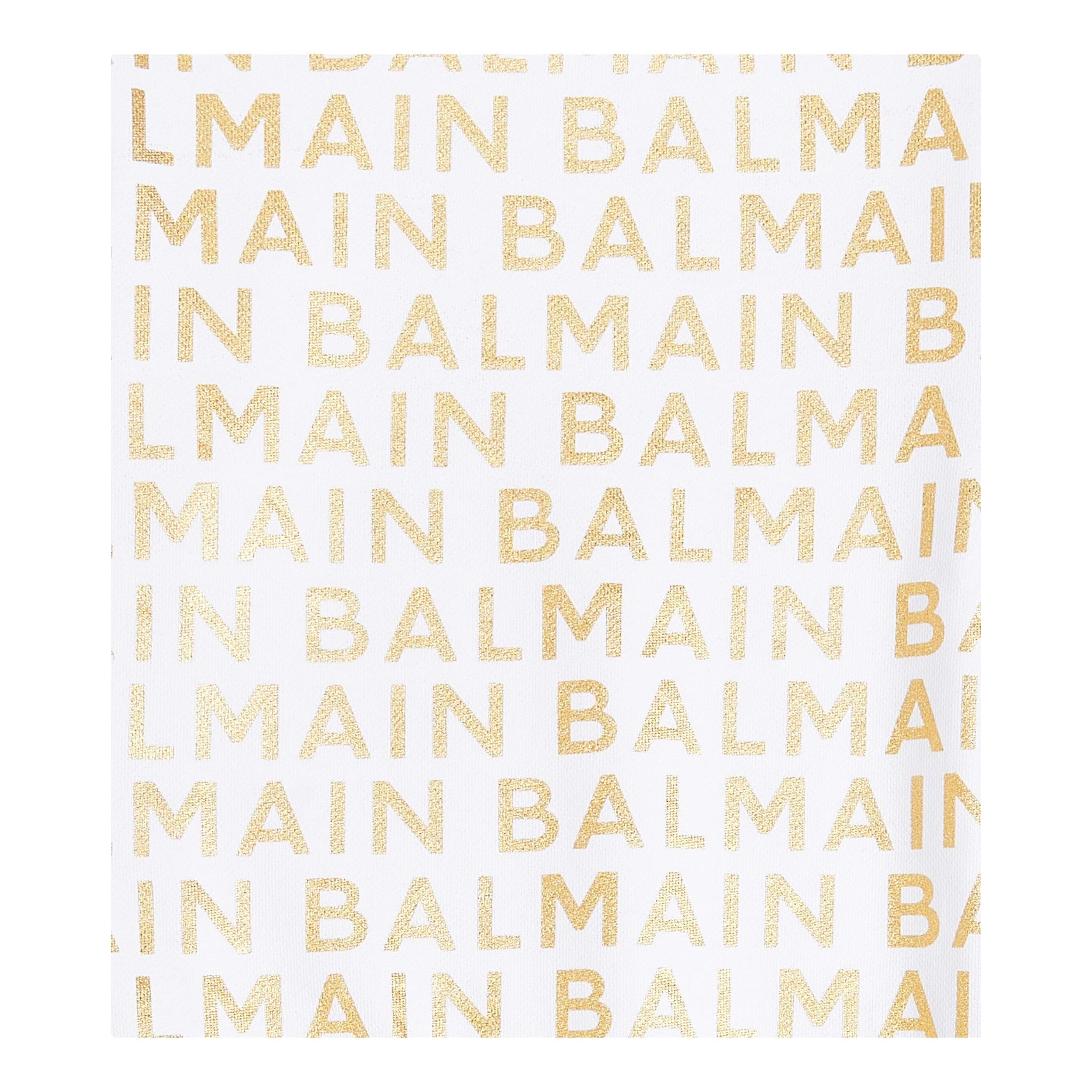 BALMAIN felpa chiusa girocollo tinta unita cn loghi Bianco per Bambino BT4R00 BIANCO BALMAIN 