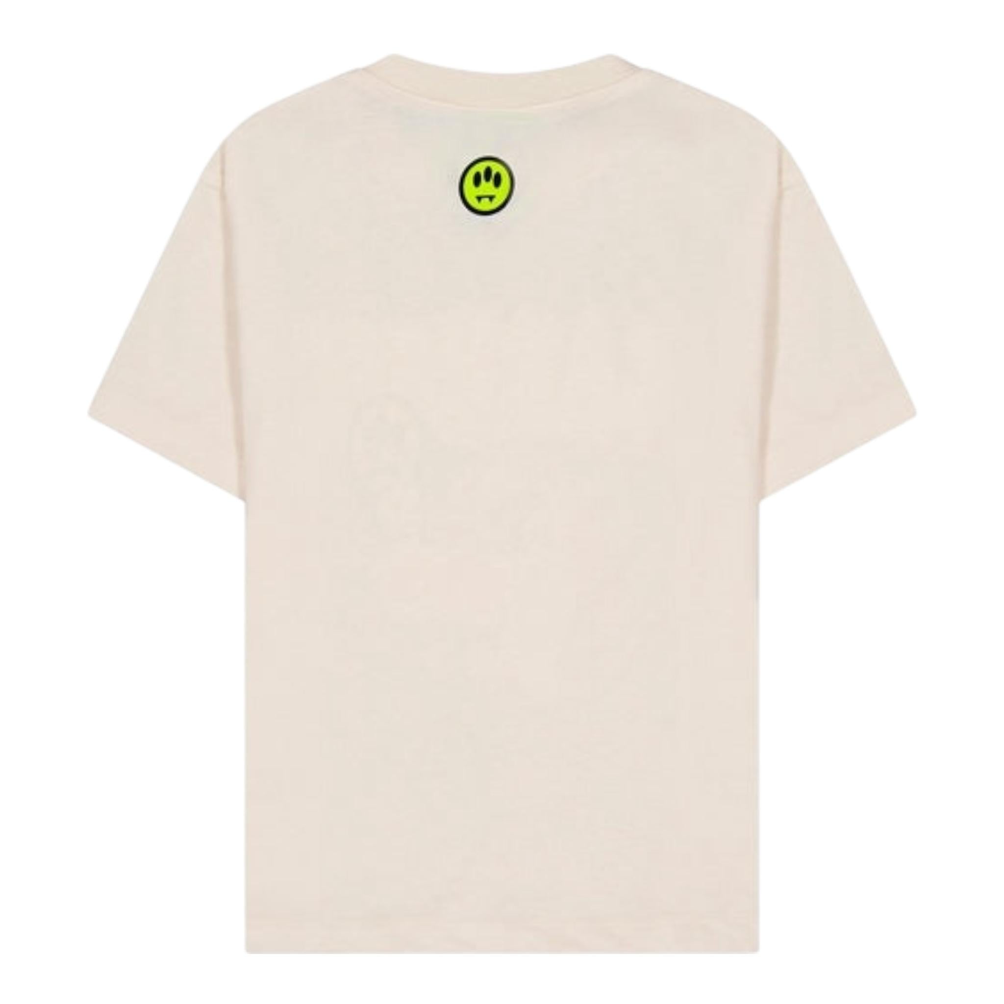 Barrow Kids T-Shirt Girocollo Tinta Unita con Stampa per Bambino S5BKJUTH065 PANNA BARROW KIDS 