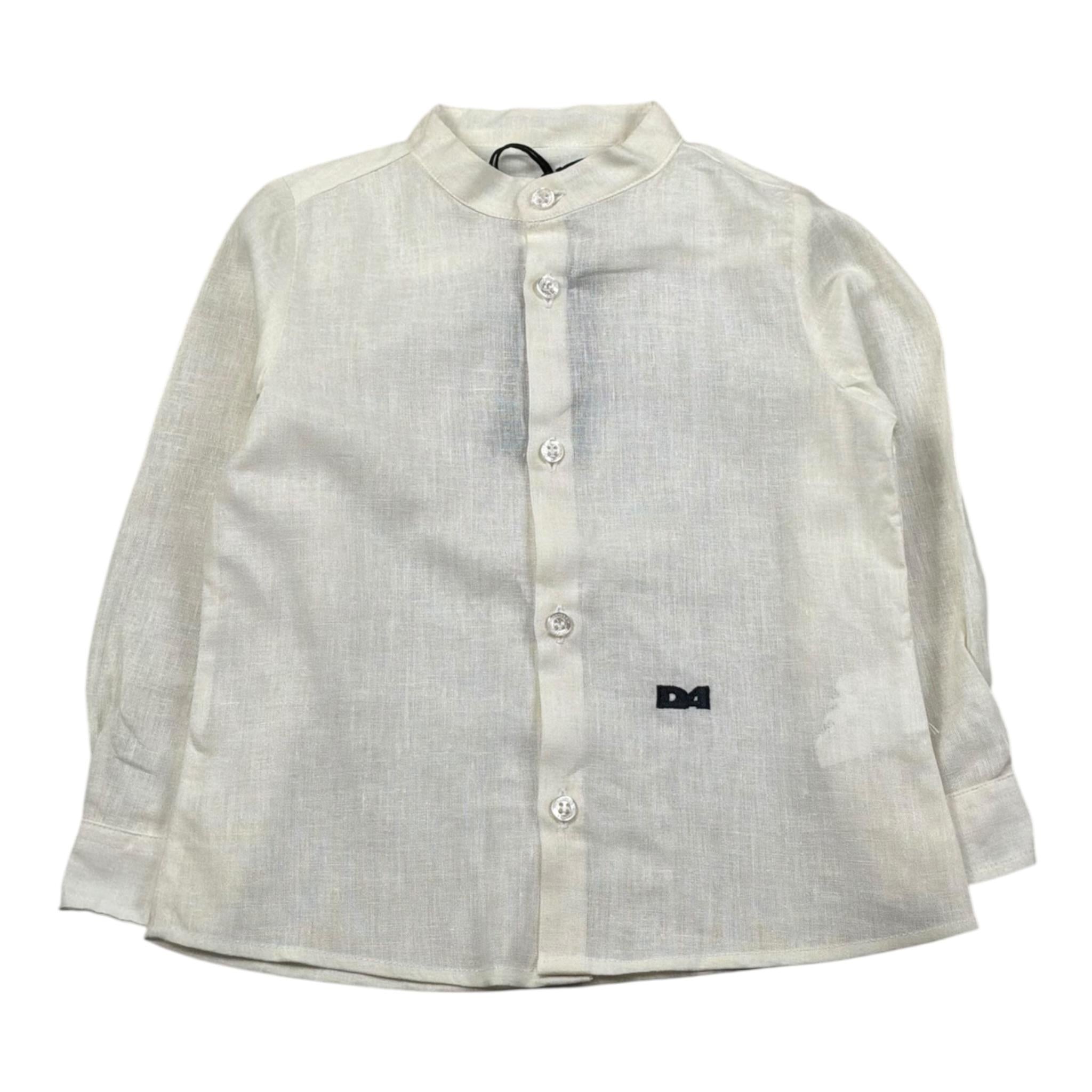 Daniele Alessandrini Camicia Manica Lunga Tinta Unita con Stampa per Neonato 1295C00043 AVORIO DANIELE ALESSANDRINI 