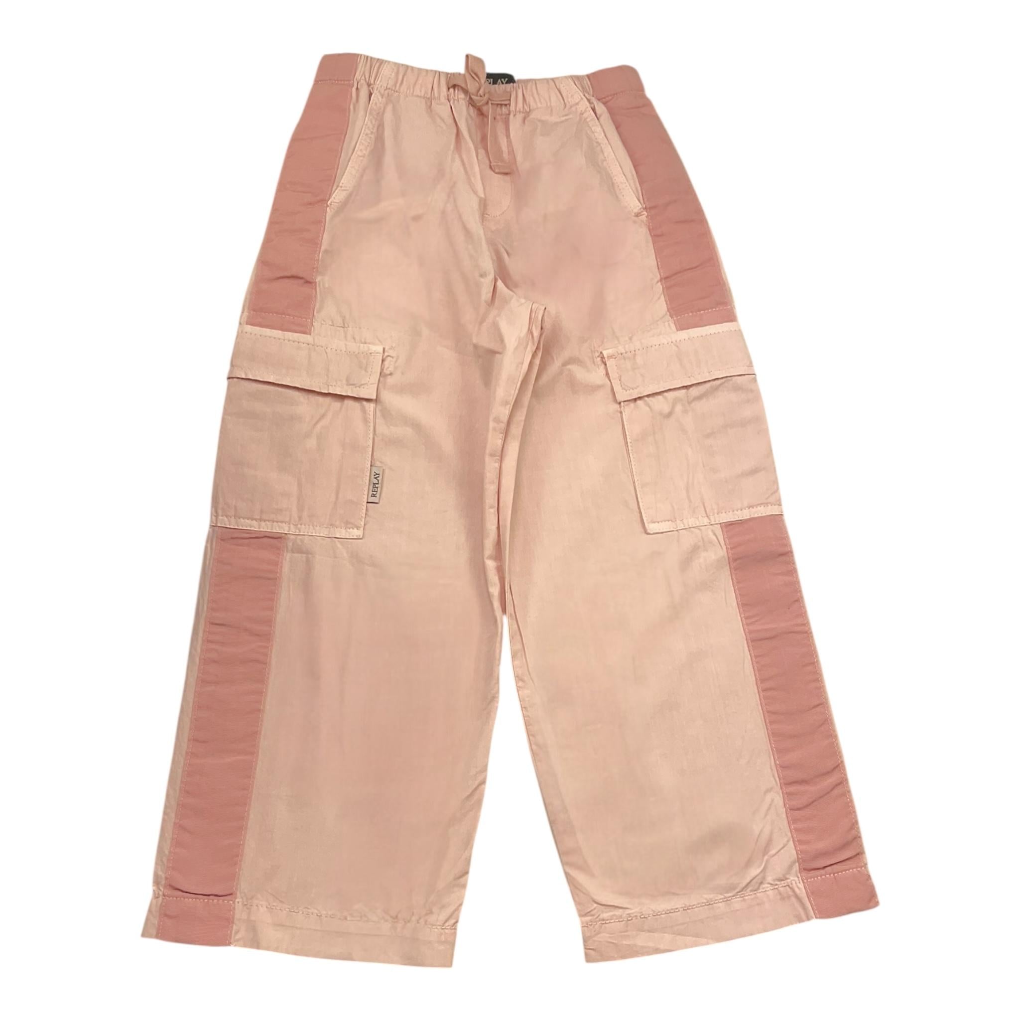 Replay Pantalone Tinta Unita con Elastico In Vita per Bambina SG9423 ROSA REPLAY 