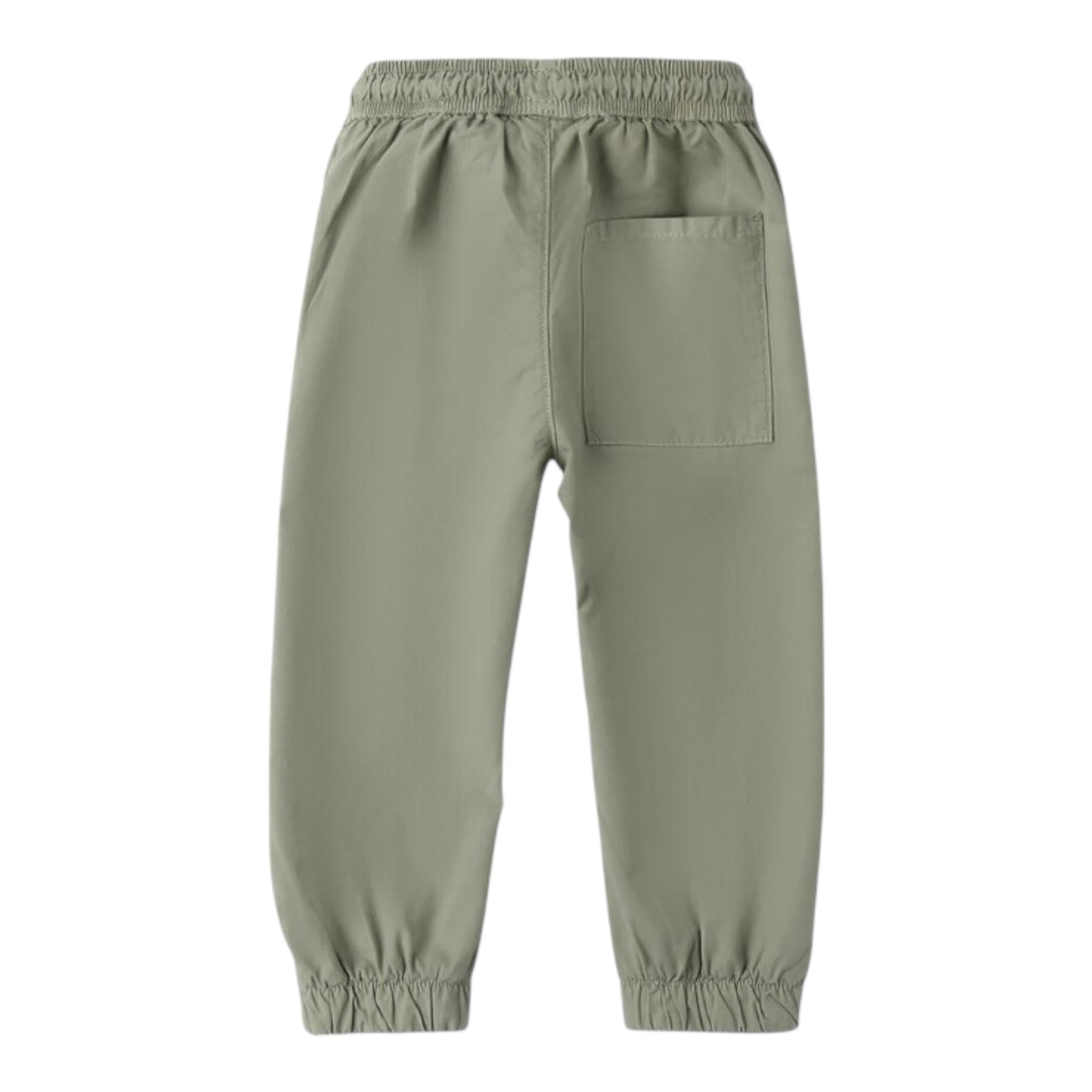 Sarabanda Pantalone Tinta Unita con Elastico In Vita per Bambino 0B067 VERDE SARABANDA 
