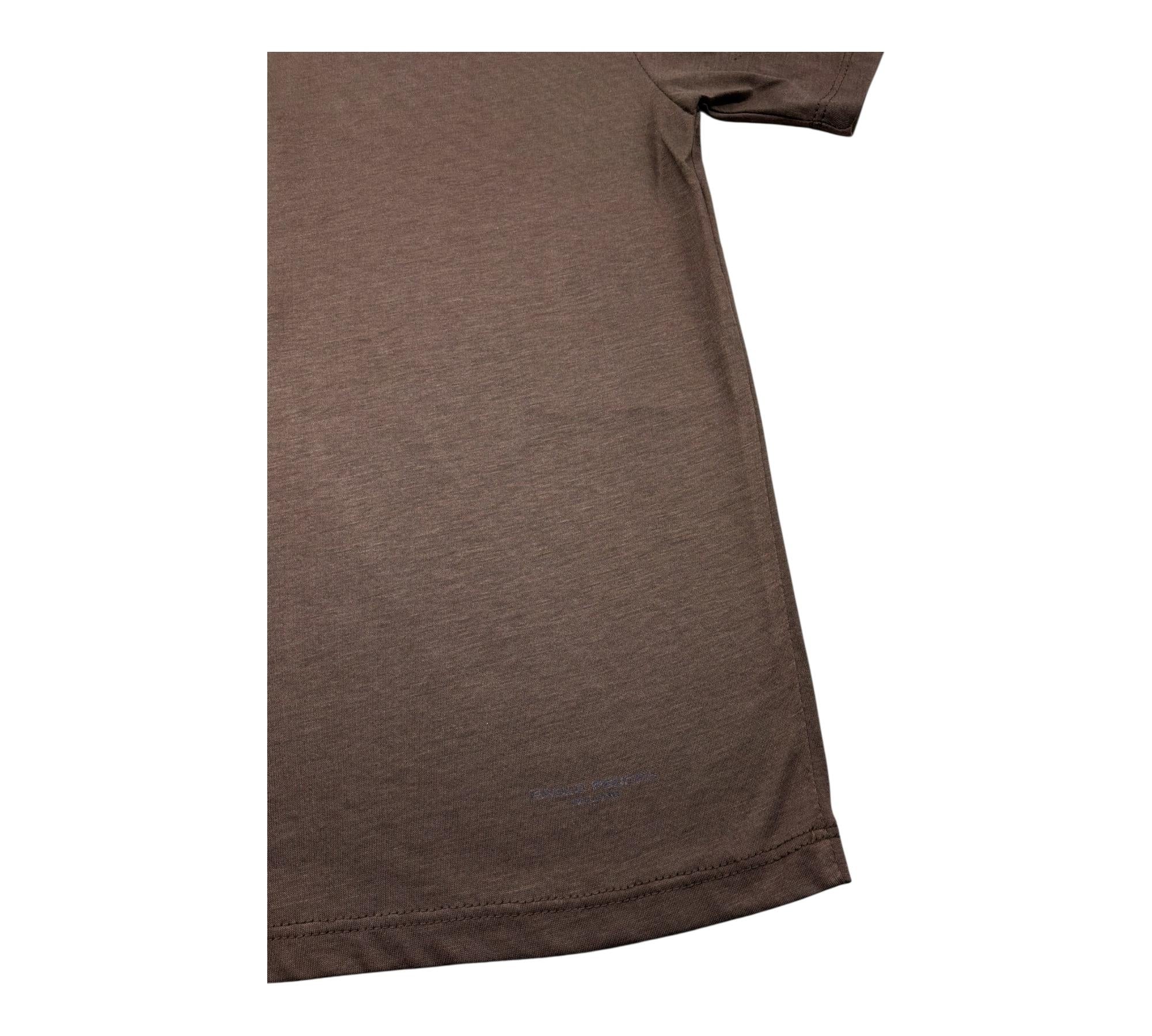 Paolo Pecora T-Shirt Girocollo Tinta Unita per Bambino PP4222 MARRONE PAOLO PECORA 