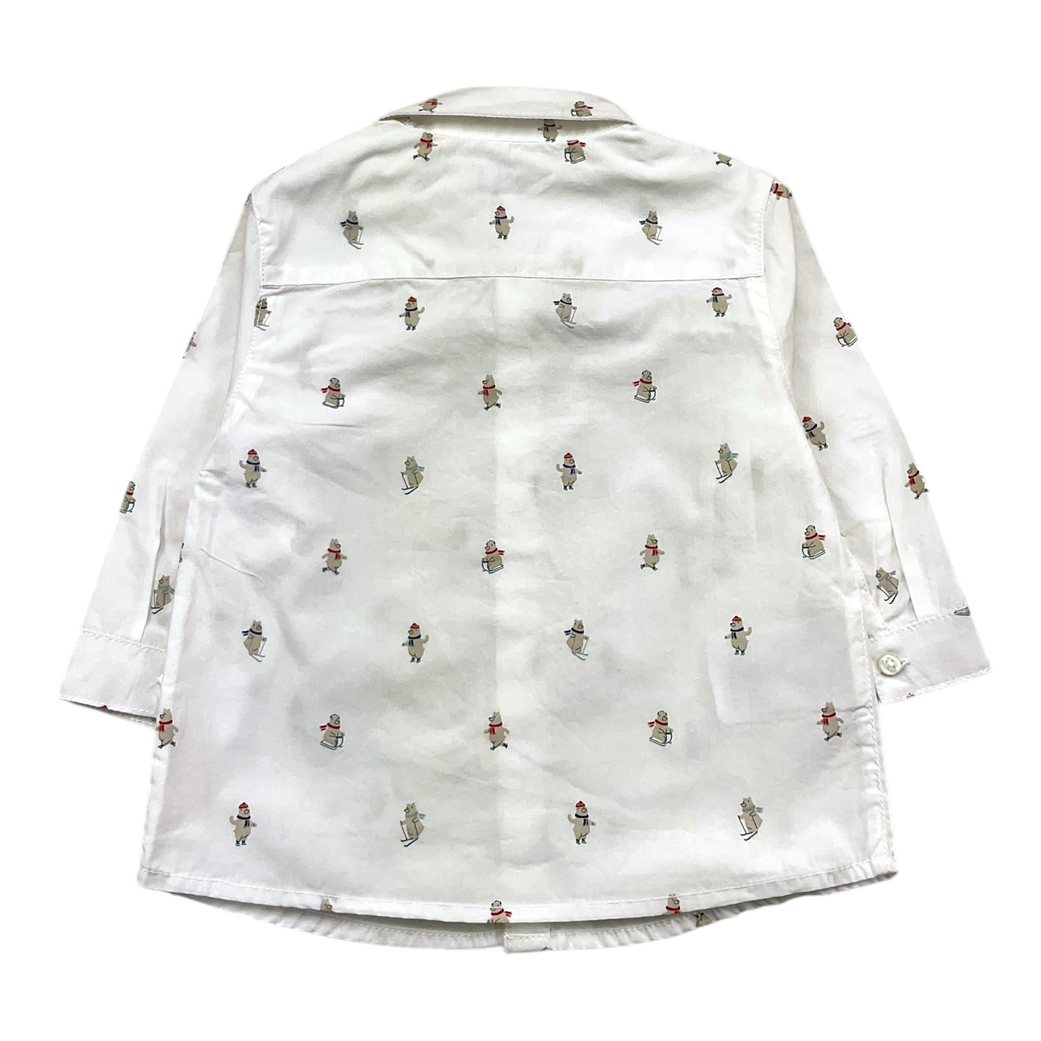 MAYORAL camicia manica lunga tinta unita con stampe orso Bianco per Bambino 2188 BIANCO MAYORAL 