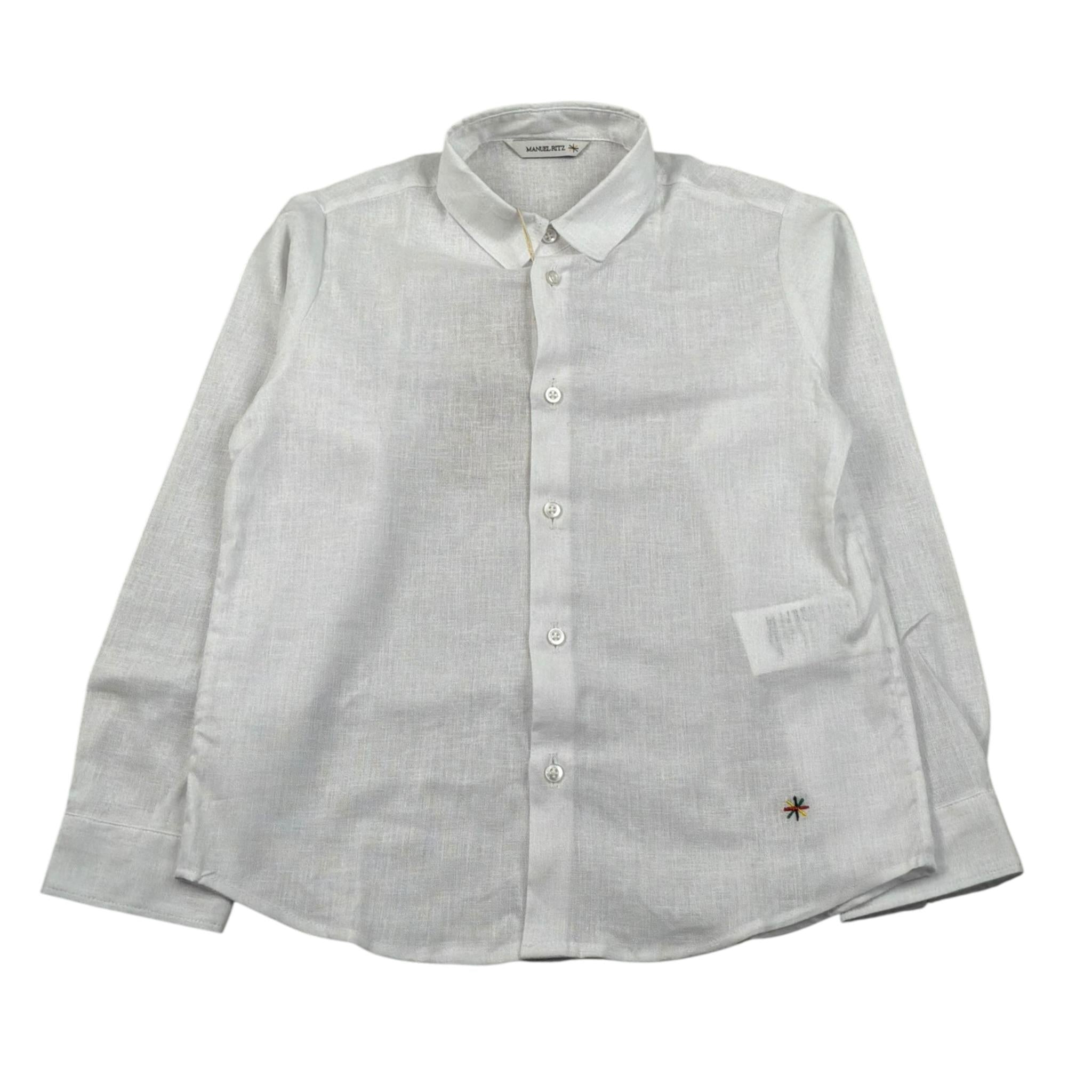Manuel Ritz Camicia Manica Lunga tinta unita Bianco per Bambino MR2580 BIANCO MANUEL RITZ 
