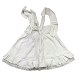 Minimales einfarbiges weißes ärmelloses Kleid für Babymädchen