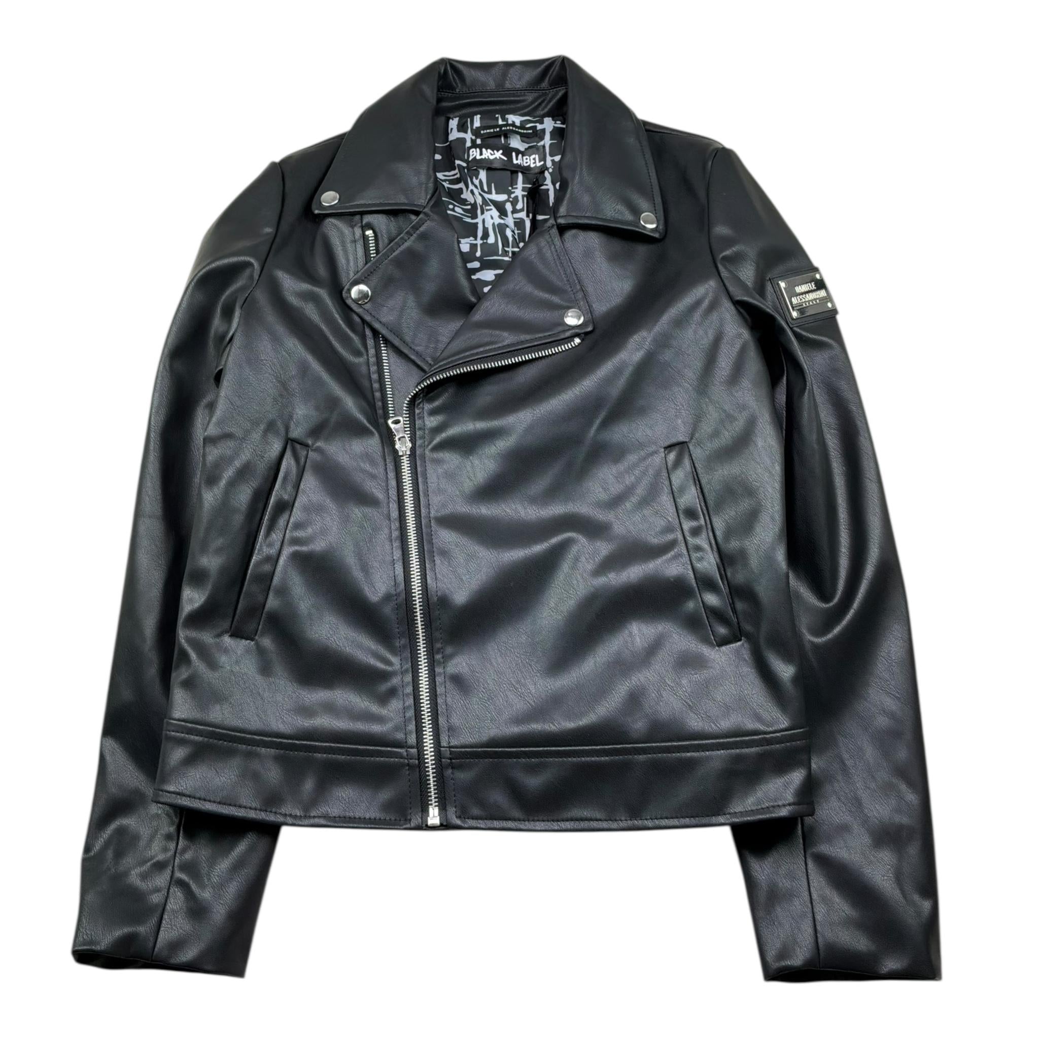 Daniele Alessandrini Chiodo In Ecopelle Tinta Unita per Bambino 1235O00276 NERO DANIELE ALESSANDRINI 