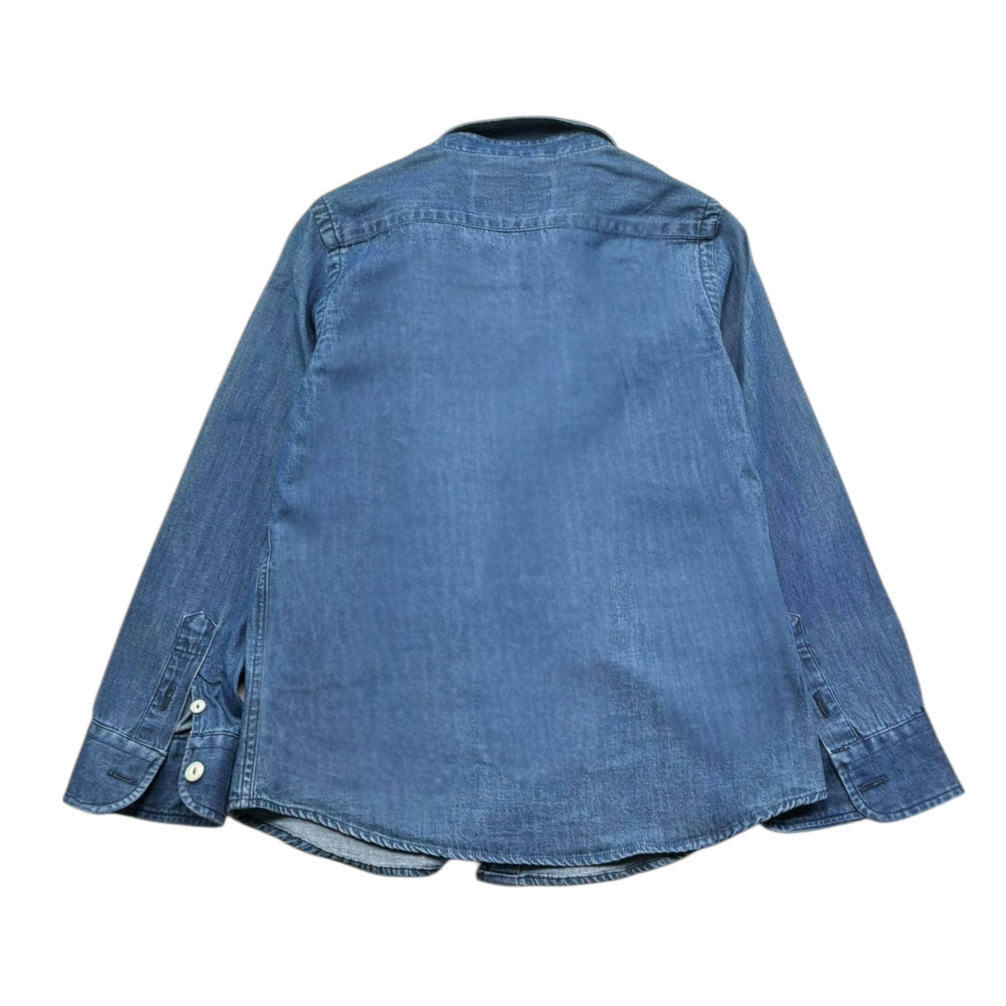 Saint Barth Camicia Tinta Unita In Denim per Bambino 00614L BLU SAINT BARTH 