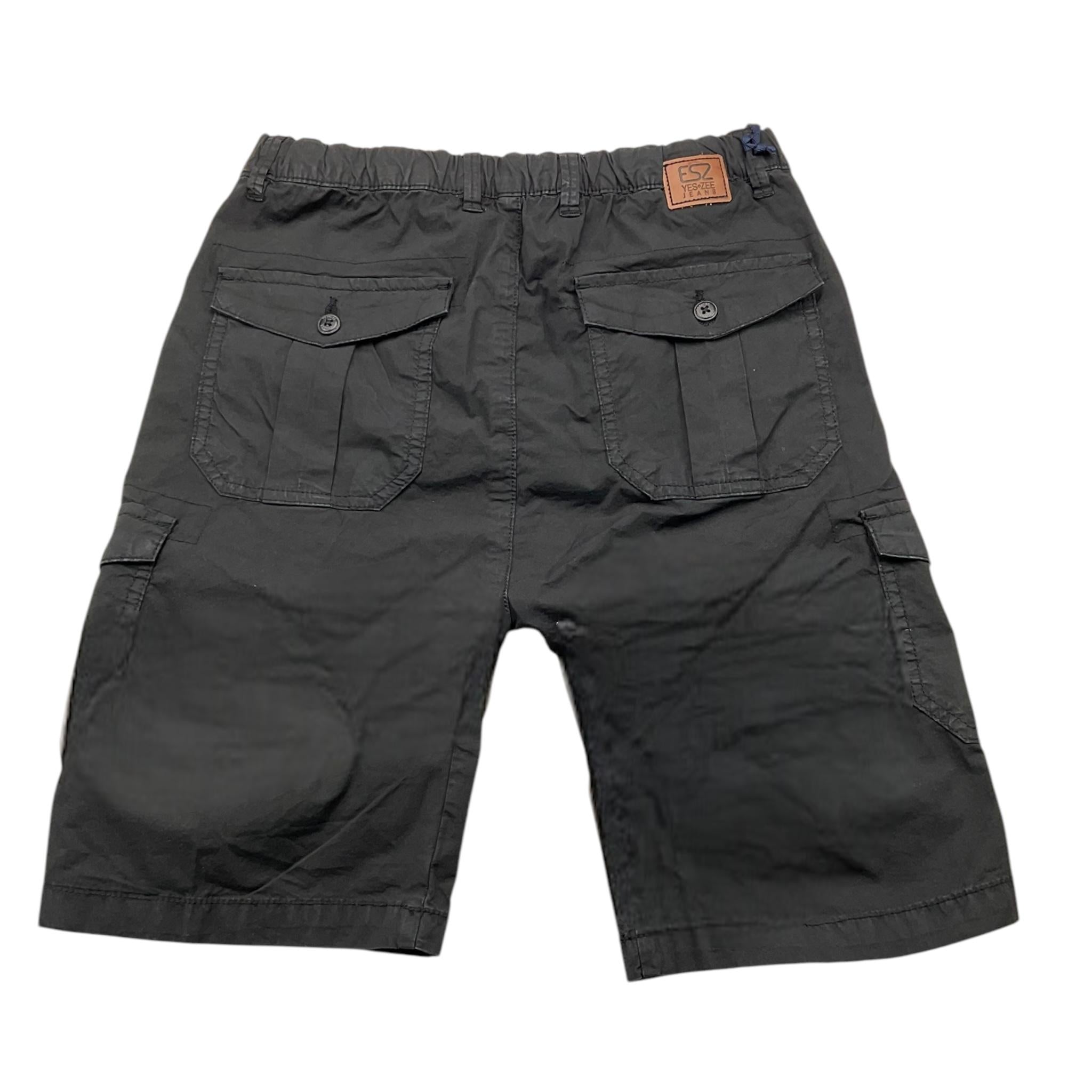 Yes Zee Bermuda Tinta Unita Con Elastico In Vita Nero Per Bambino 2320 NERO YES ZEE 