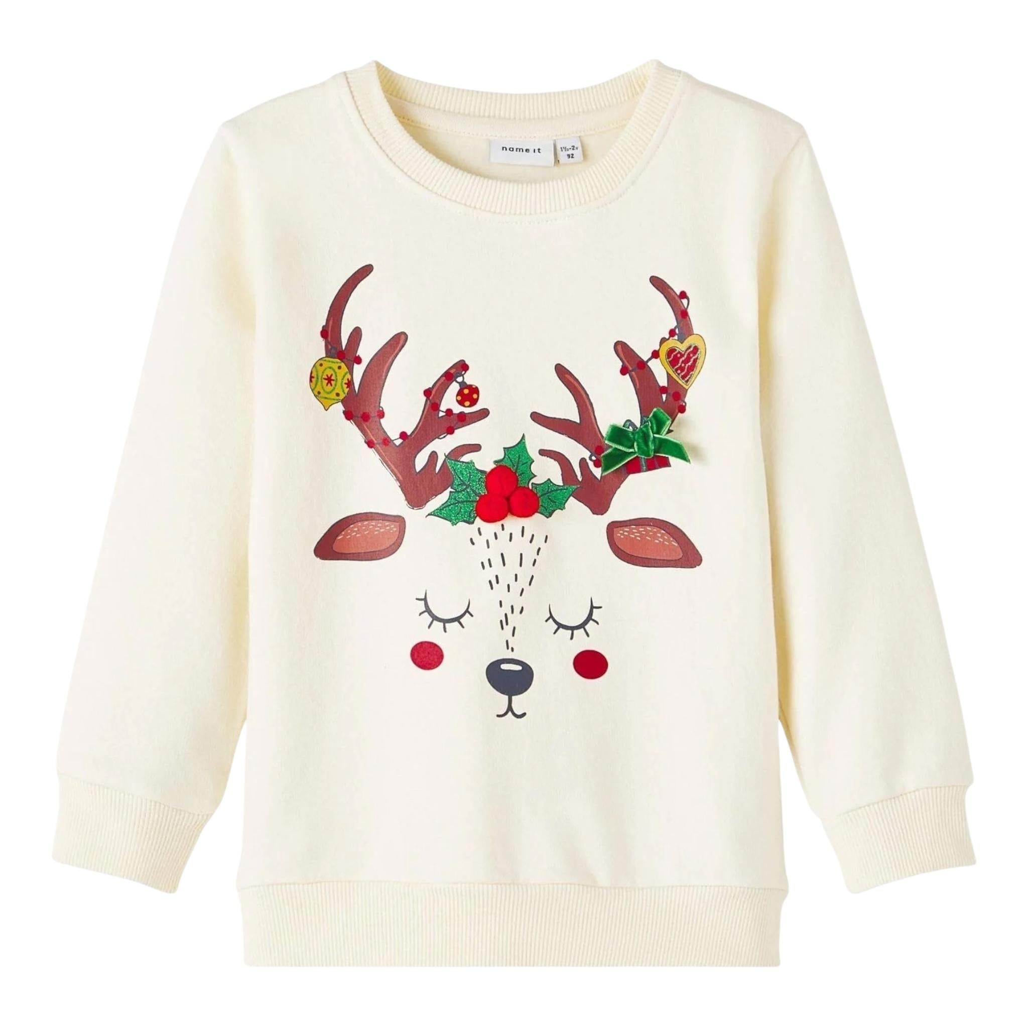 NAME IT felpa chiusa girocollo tinta unita Panna per Bambino 13222210 PANNA NAME IT 