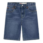 Levi'S Bermuda In Denim Tinta Unita con Girovita Regolabile per Bambino 9EM374 BLU LEVI'S 