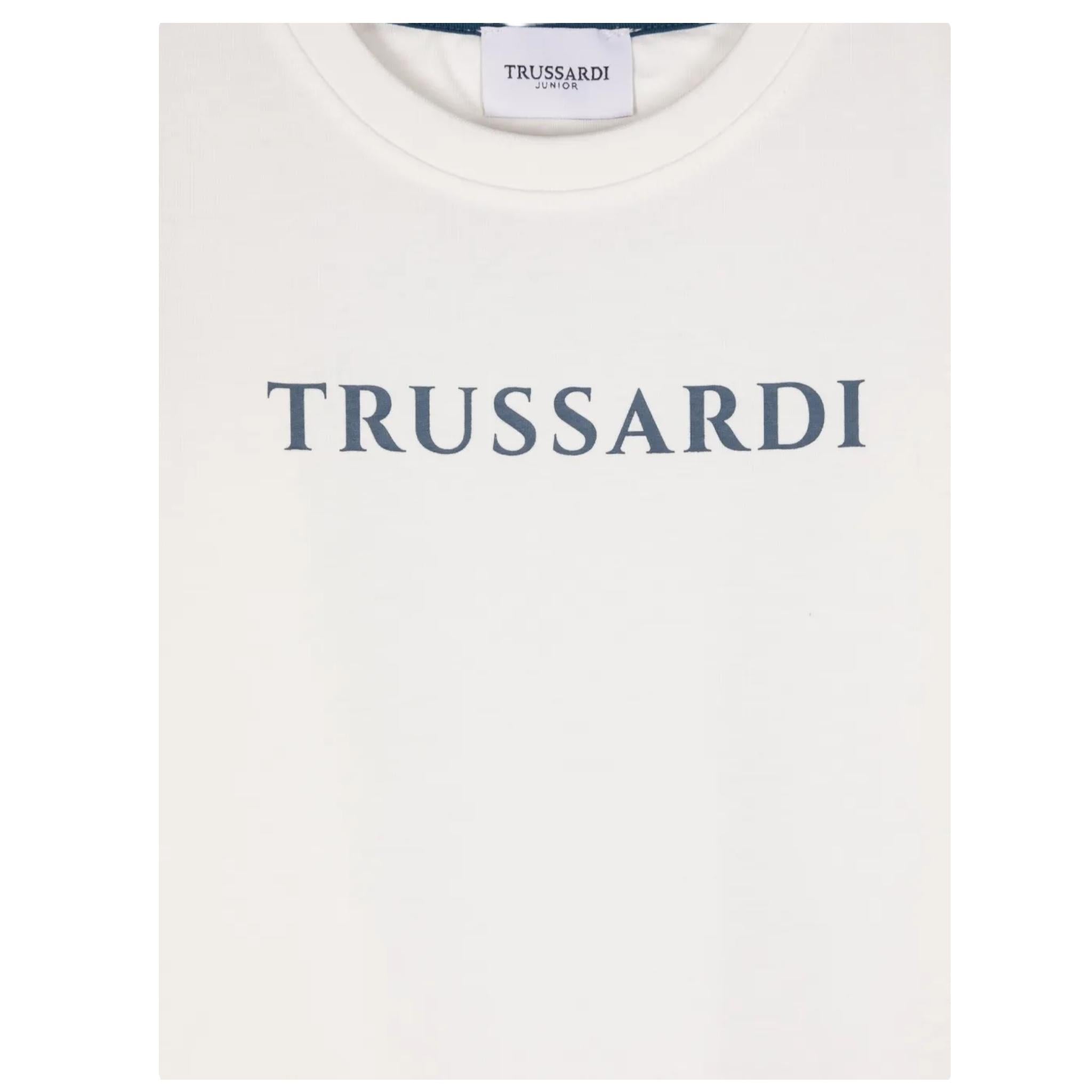 TRUSSARDI shirt girocollo tinta unita Bianco per Bambino TIA24085TSJ BIANCO TRUSSARDI 