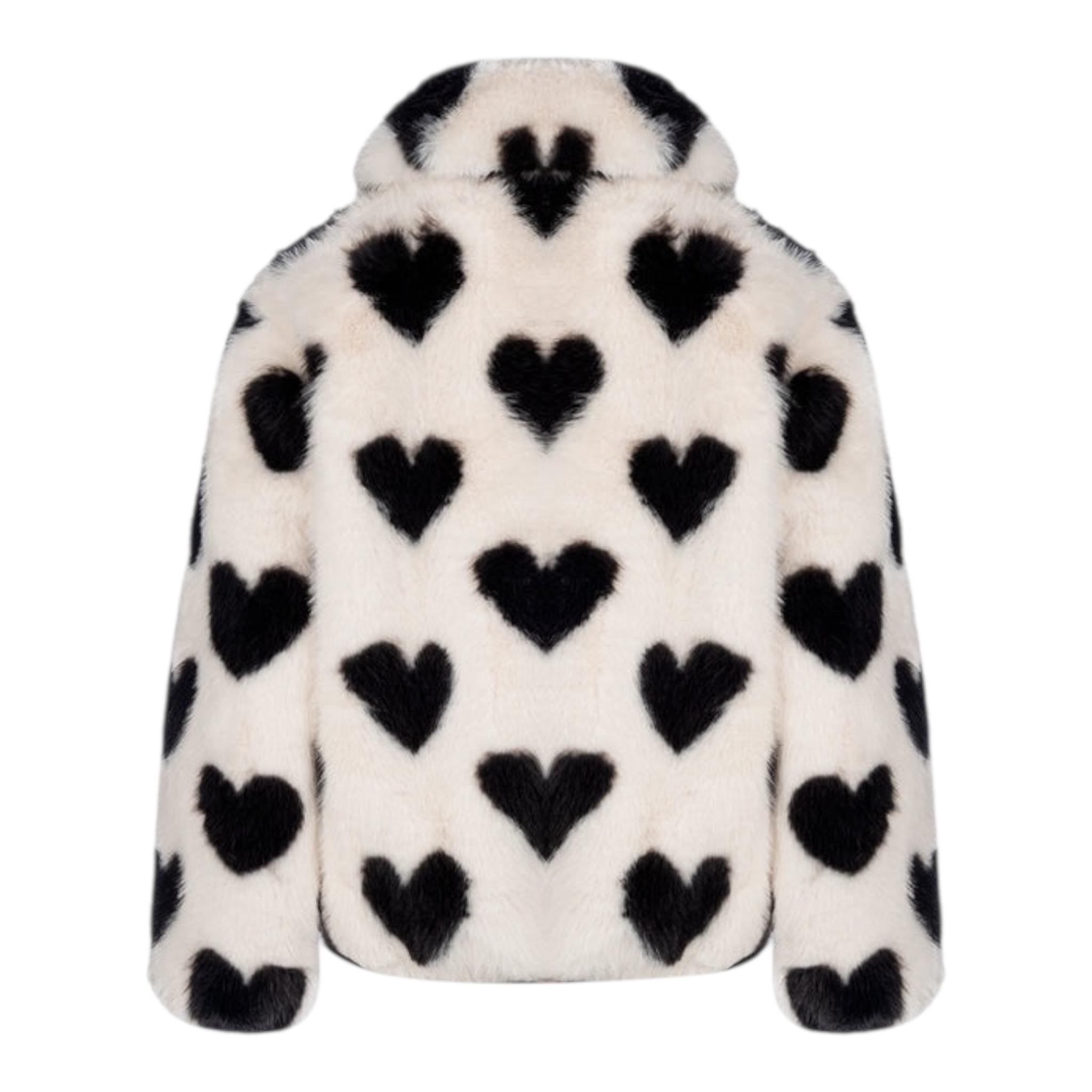 SAINT BARTH pelliccia bicolore con fantasia Bianco/nero per Bambina AVELINEJ BIANCO/NERO SAINT BARTH 