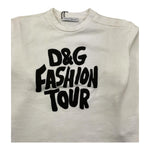 DOLCE & GABBANA felpa chiusa girocollo tinta unita cn logo Bianco per Neonato L2JW5B BIANCO DOLCE & GABBANA 