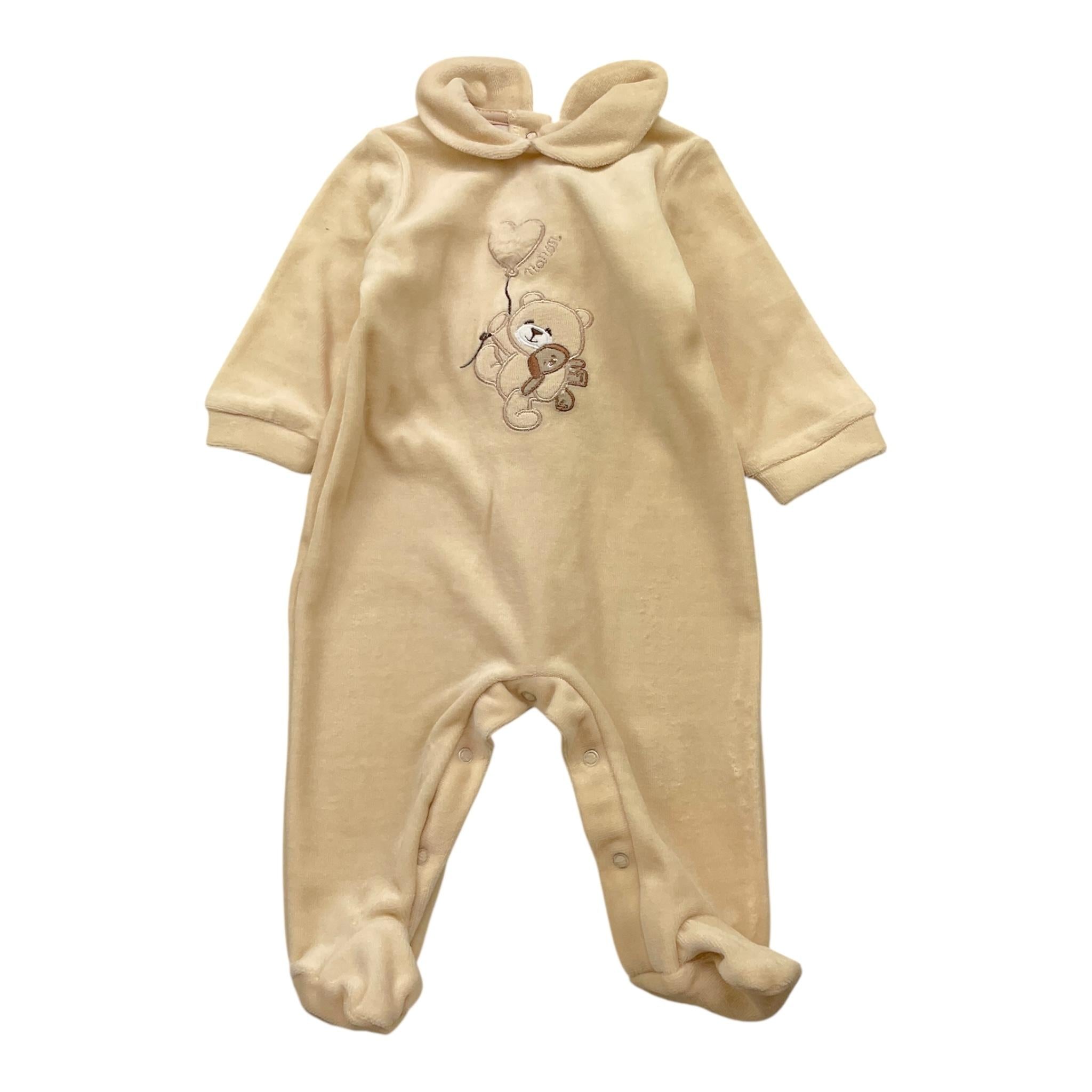 NANAN tutina tinta unita con stampa Beige per Neonato I2401003BE BEIGE NANAN 