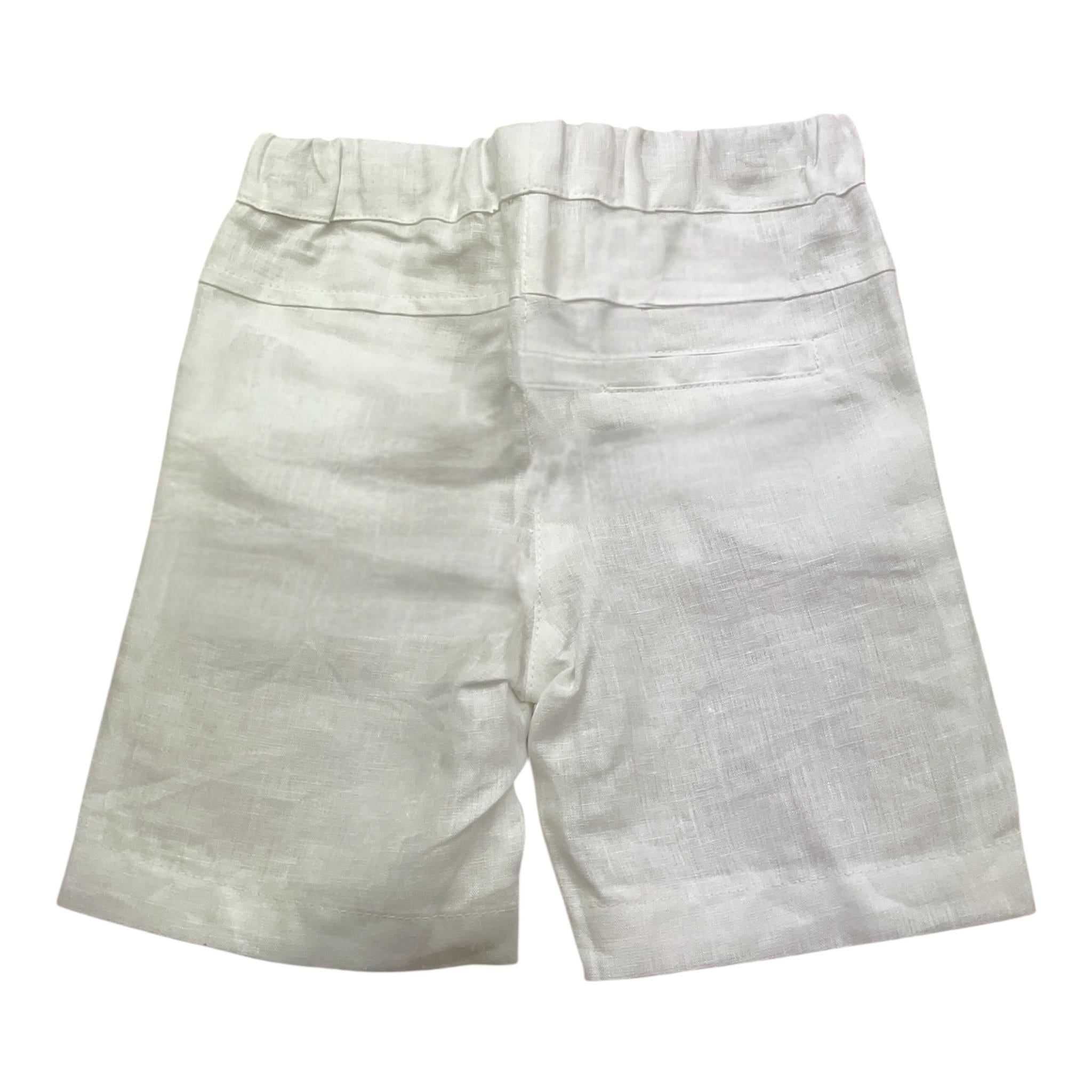 Little Bear Bermuda Tinta Unita con Elastico In Vita per Bambino 6239J BIANCO LITTLE BEAR 