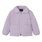 Name.It Einfarbige Reißverschlussjacke Lila für Mädchen