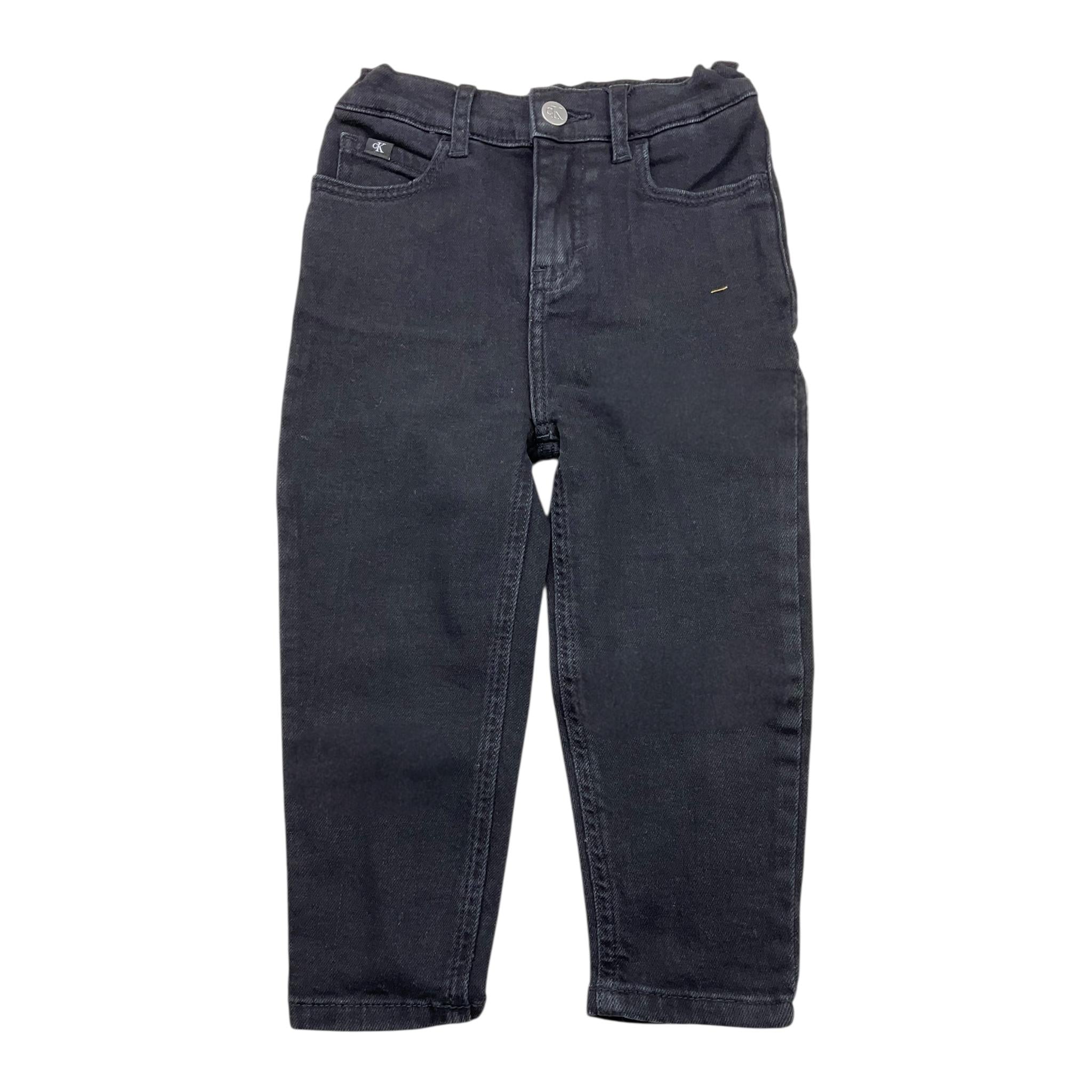 CALVIN KLEIN jeans tinta unita con girovita regolabile Nero per Bambino IB0IB00218J NERO CALVIN KLEIN 
