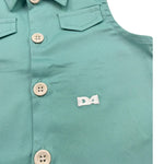 Daniele Alessandrini Camicia Smanicata Tinta Unita per Neonato 1296C00236 VERDE ACQUA DANIELE ALESSANDRINI 