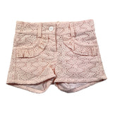 Little Bear Short Einfarbig Perforiert Mit Verstellbarer Taille Rosa Für Baby Mädchen