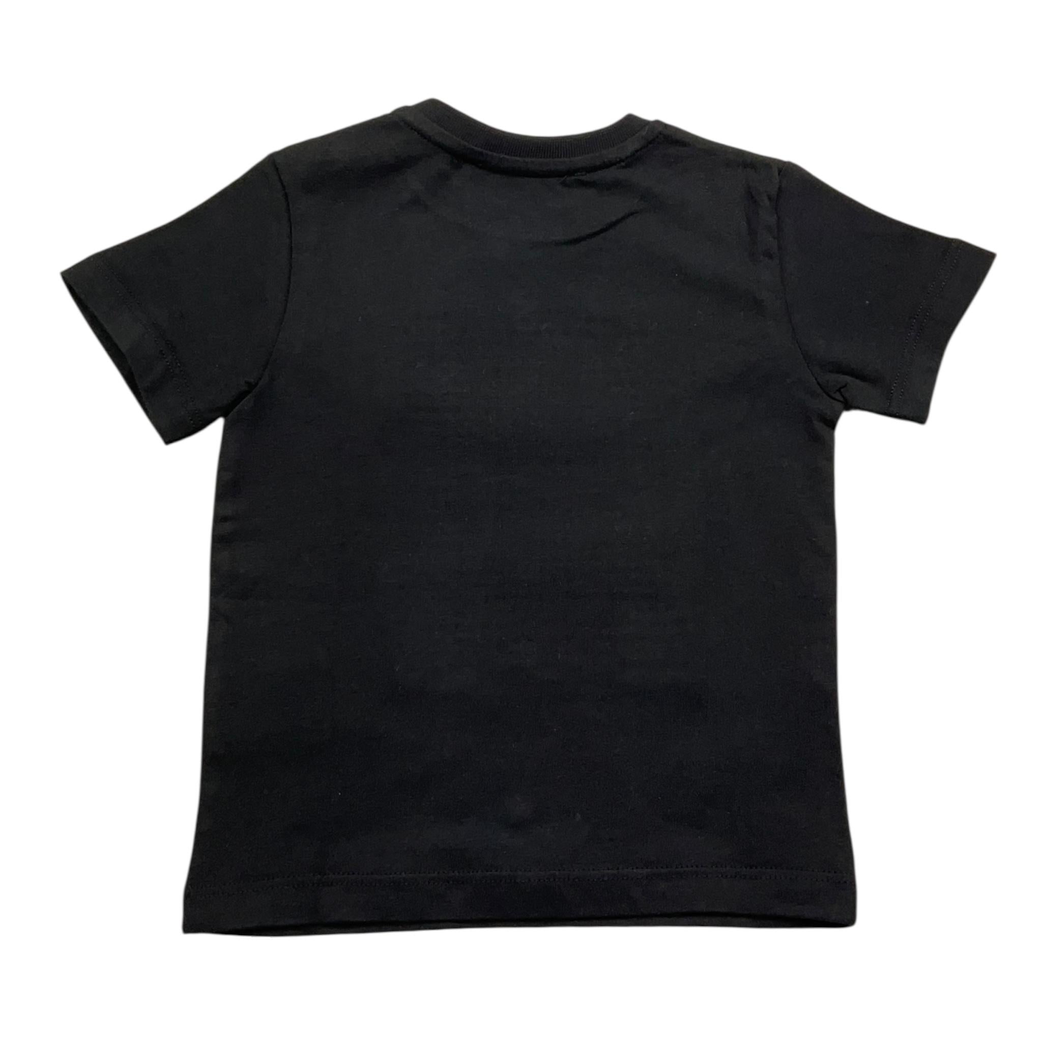 Cesare Paciotti T-Shirt Girocollo Tinta Unita con Stampa per Bambino TSP5164B NERO CESARE PACIOTTI 