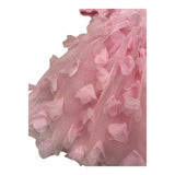Simonetta Einfarbiges Halbarmkleid mit rosa Tüll für Baby Mädchen