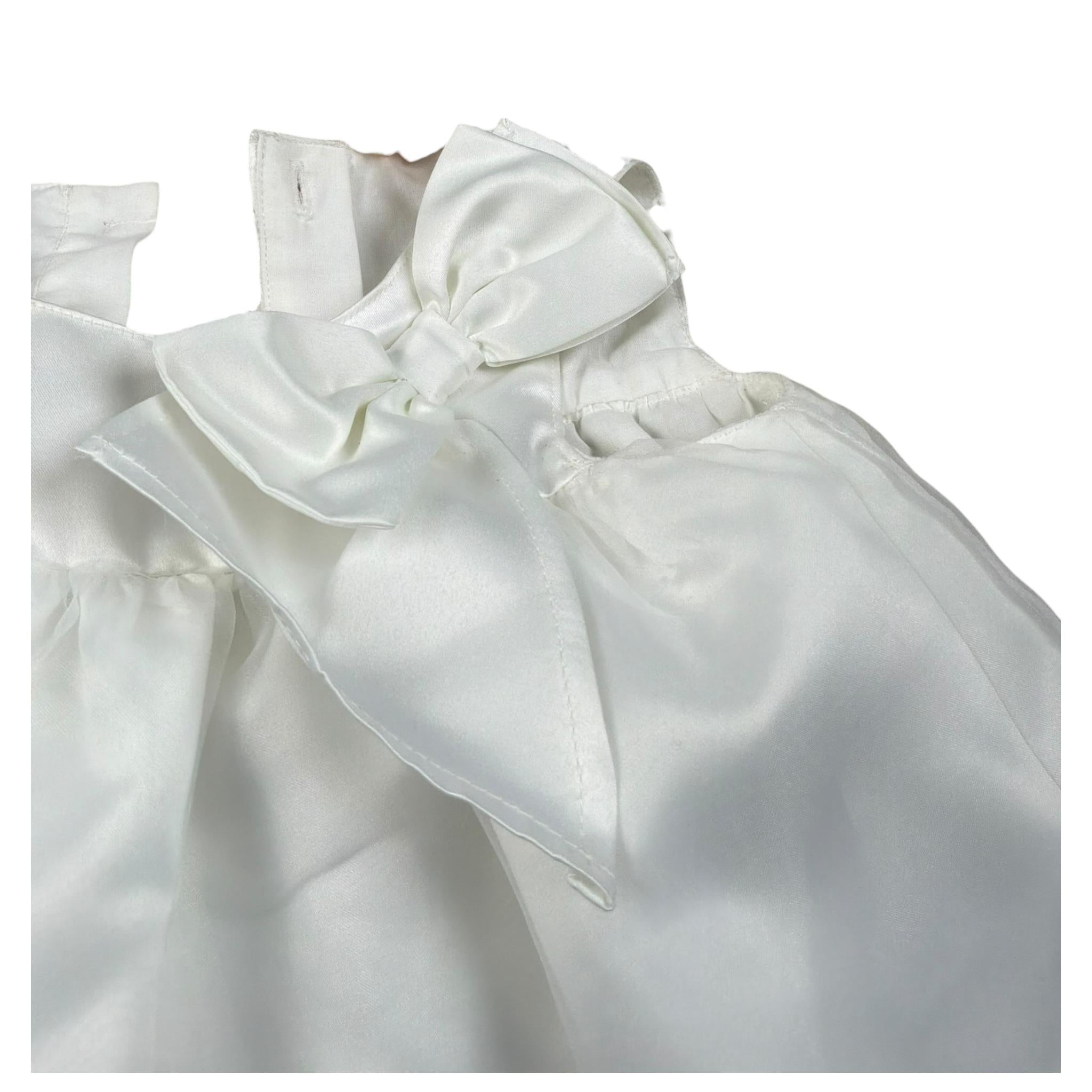 Please Abito Giromanica Tinta Unita per Neonata AB18310G73 BIANCO PLEASE 