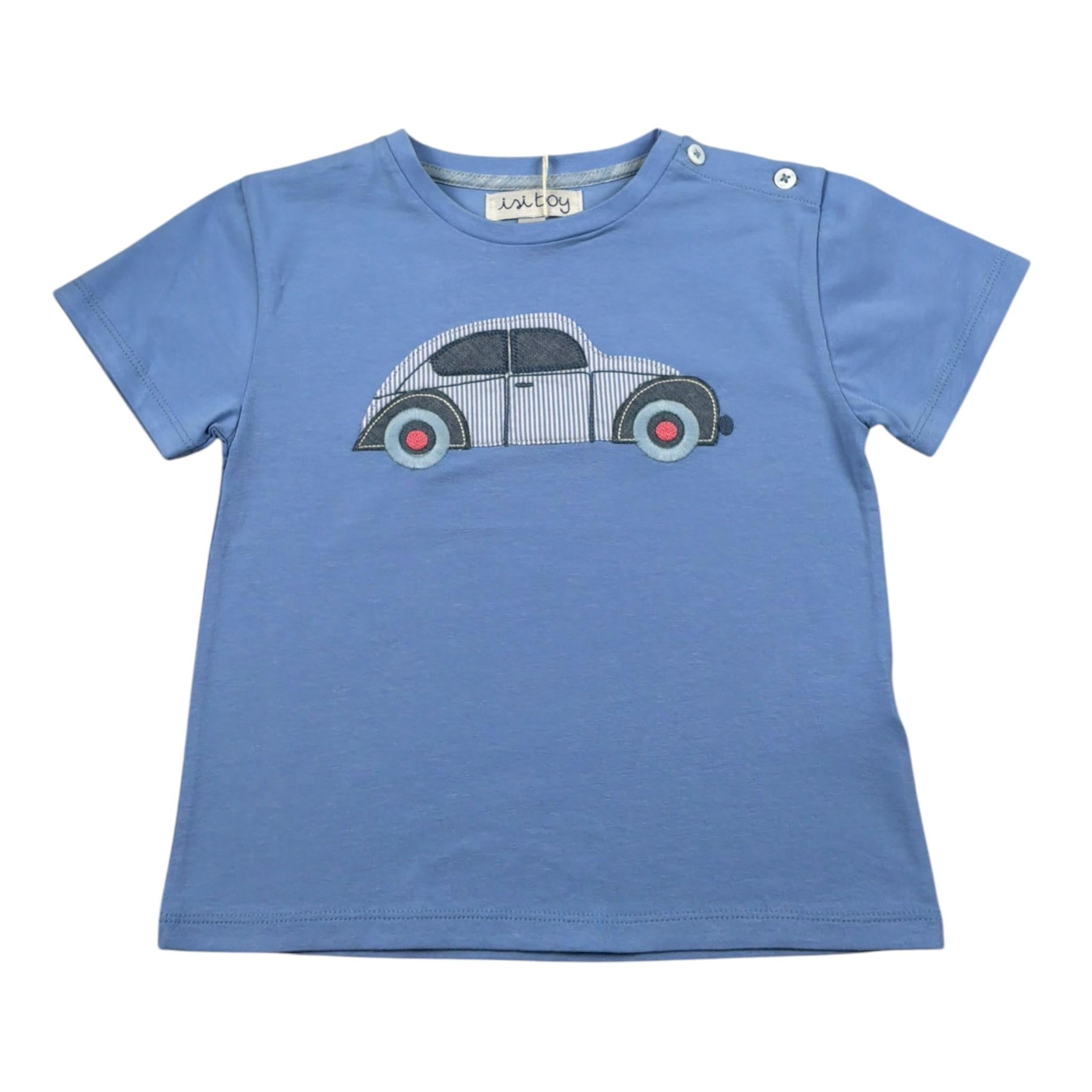 Malvi & Co T-Shirt Tinta Unita con Stampa per Neonato S25B206CAJJ AZZURRO MALVI & CO 