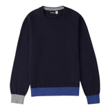 SARABANDA maglia girocollo tinta unita con profili in contrasto Blu per Bambino 0A500X BLU SARABANDA 